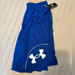 Under Armour blue athletic shorts. Size L